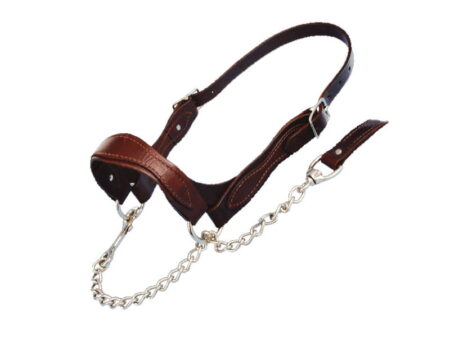 Flat Strap Brown Leather Headcollar